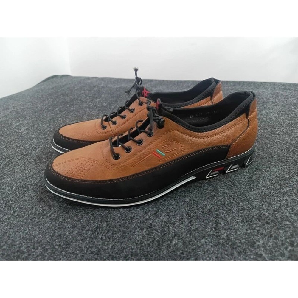 KLKYKO mens eu 43 US 9.5-10 Tan Black Vintage Dress Sneaker AH 1981 shoes